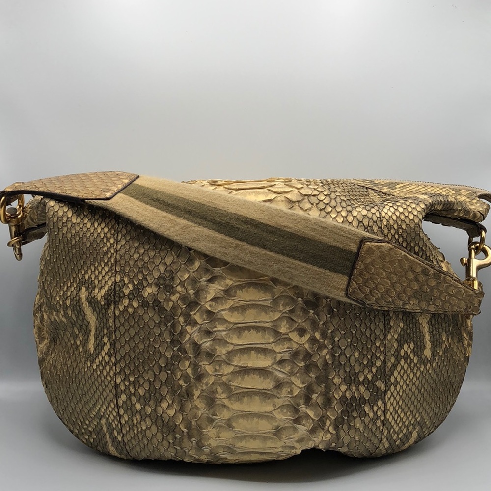 Authentic GUCCI Genuine Python Hobo Shoulder Bag